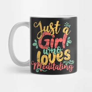 Just A Girl Who Loves Meditating - Meditation Mindfulness print Mug